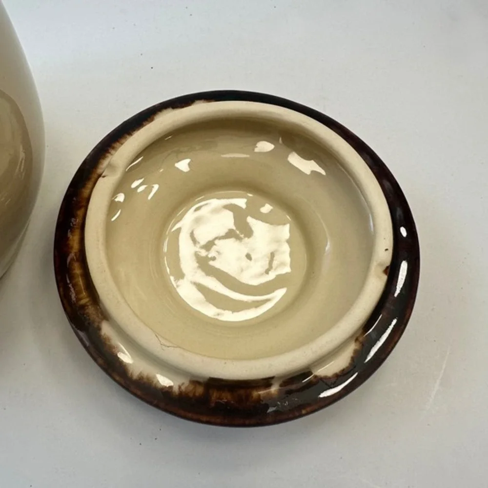 Vintage USA‎ Ceramic Kitchen Canister Jar Apple Hazelnut Decor Storage